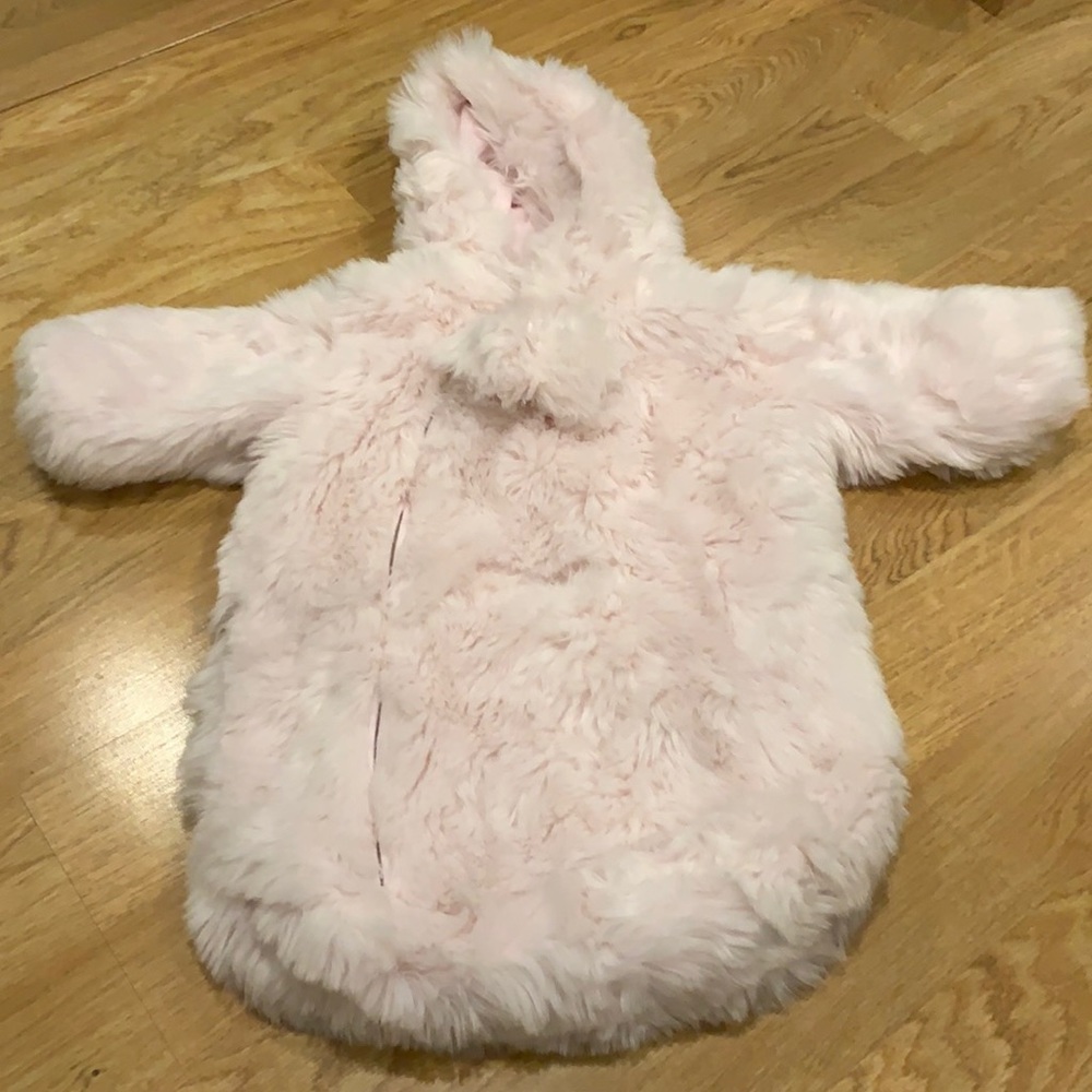 Brand New Fur Pom Pom Bunting Coat